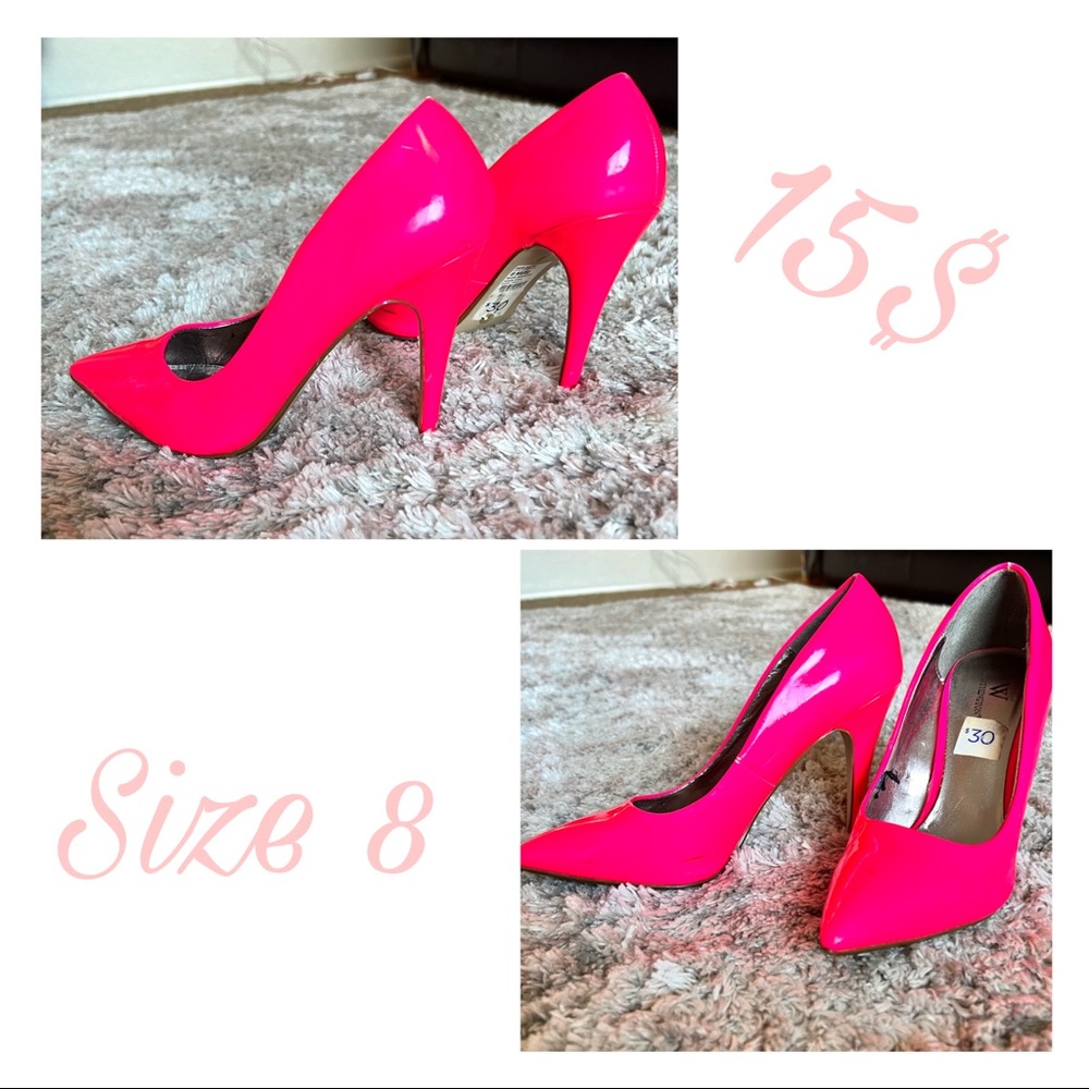 Hot Pink/Pink Flower High Heels!